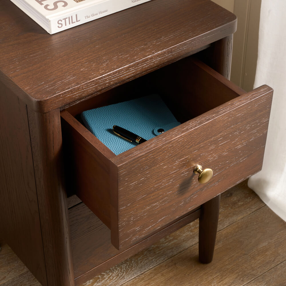 Adina 2 Drawer Bedside, Walnut